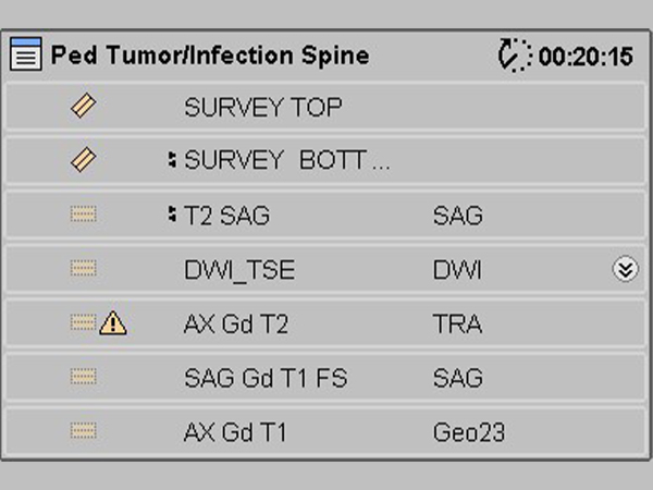 ExamCard: Pediatric Tumor/Infection Spine
