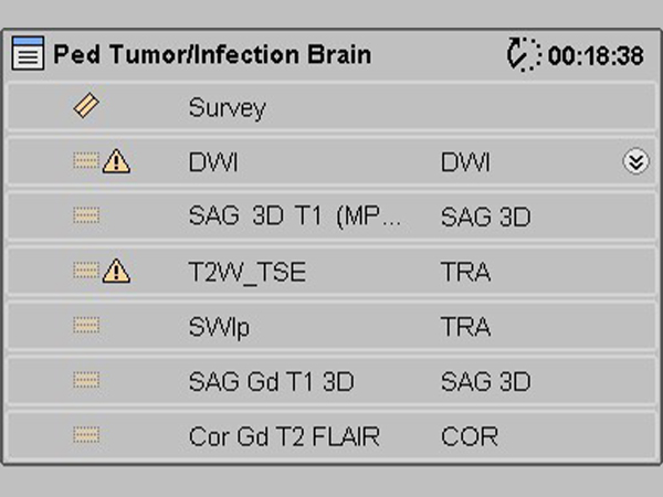 ExamCard: Pediatric Tumor/Infection Brain